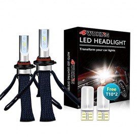 4WDKING 9005 HB3 Fanless Copper Braid Heat Dissipation Super Bright High Beam Fog Light 